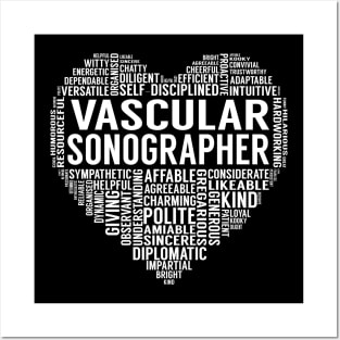 Vascular Sonographer Heart Posters and Art